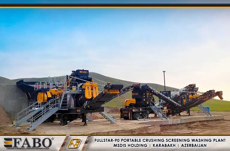 portable crushing screening washing plant