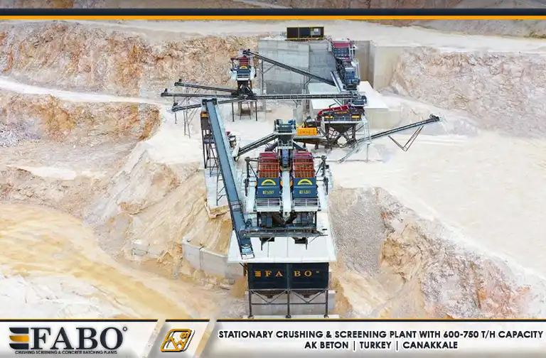 stationary crushing screening plant