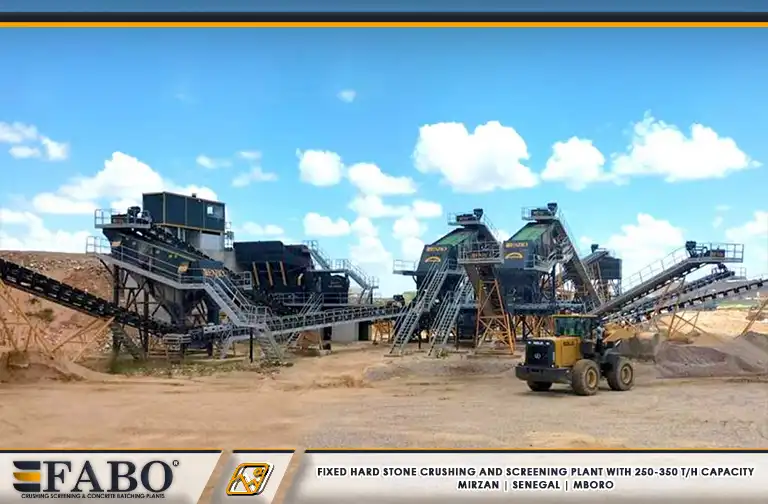 stationary crushing screening plant