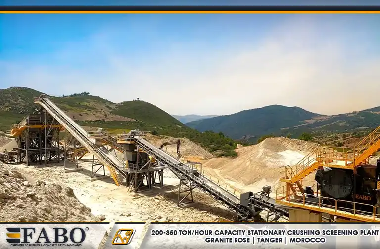 stationary crushing screening plant