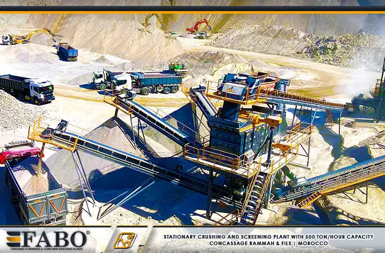 stationary crushing screening plant